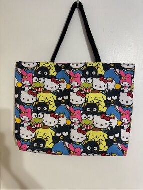 Hello Kitty Patterned Tote Bag in Multicolor EUC